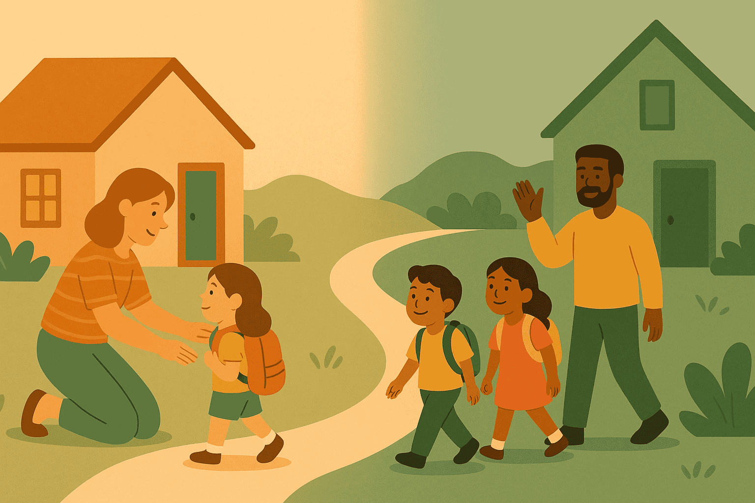 Co-parents working together for their children